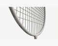 Badminton Racquets With Shuttlecock 3D модель