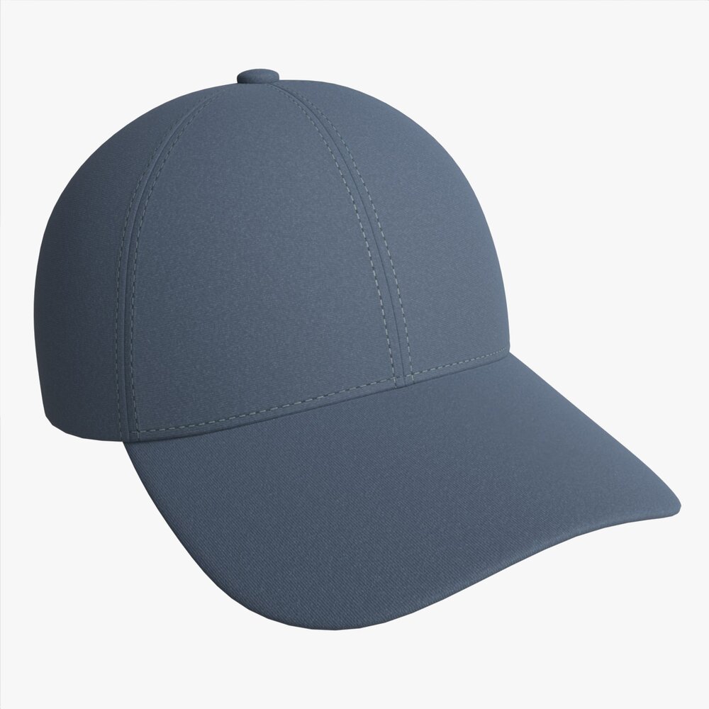Baseball Cap Fabric Blue 3d model