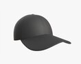 Baseball Cap Fabric Mockup Black 3D-Modell