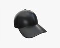 Baseball Cap Leather Mockup Black 3D модель