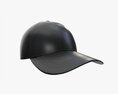 Baseball Cap Leather Mockup Black 3D-Modell