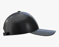 Baseball Cap Leather Mockup Black 3D модель