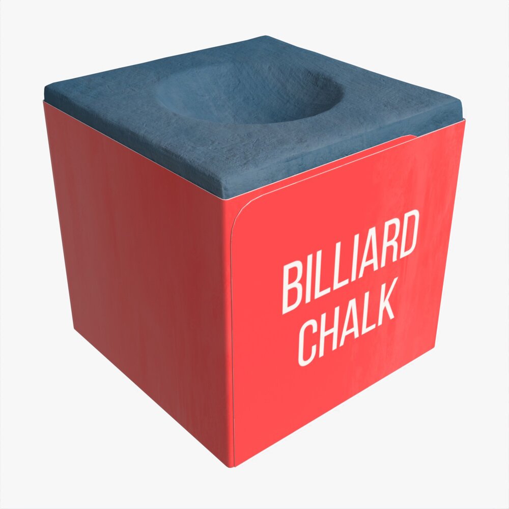 Billiard Cue Chalk 3D 모델 