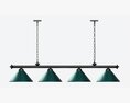 Billiard Hanging 4-light Fixture 3D-Modell