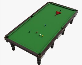 Billiard Snooker Table Full 01 3D模型