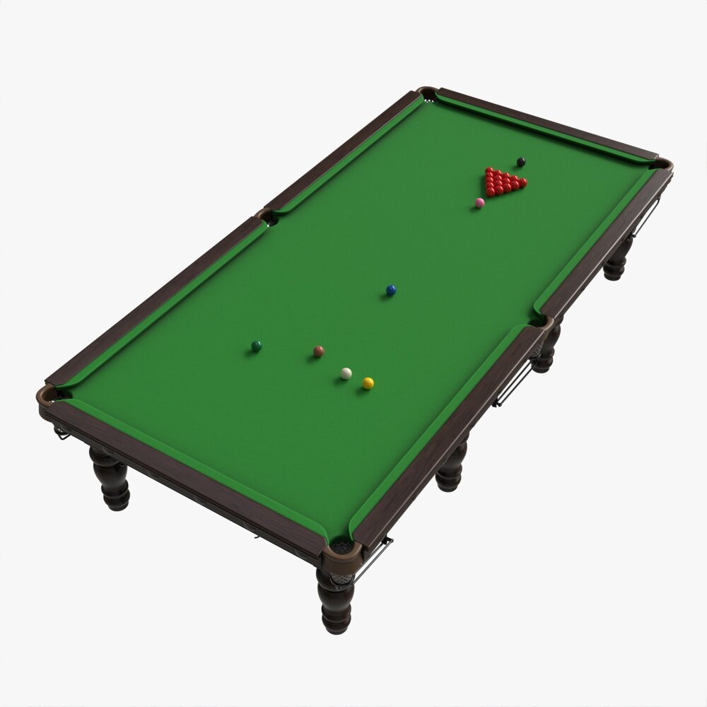 Billiard Snooker Table Full 01 3D 모델 