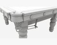 Billiard Snooker Table Full 01 3D 모델 