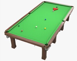 Billiard Snooker Table Full 02 3D模型