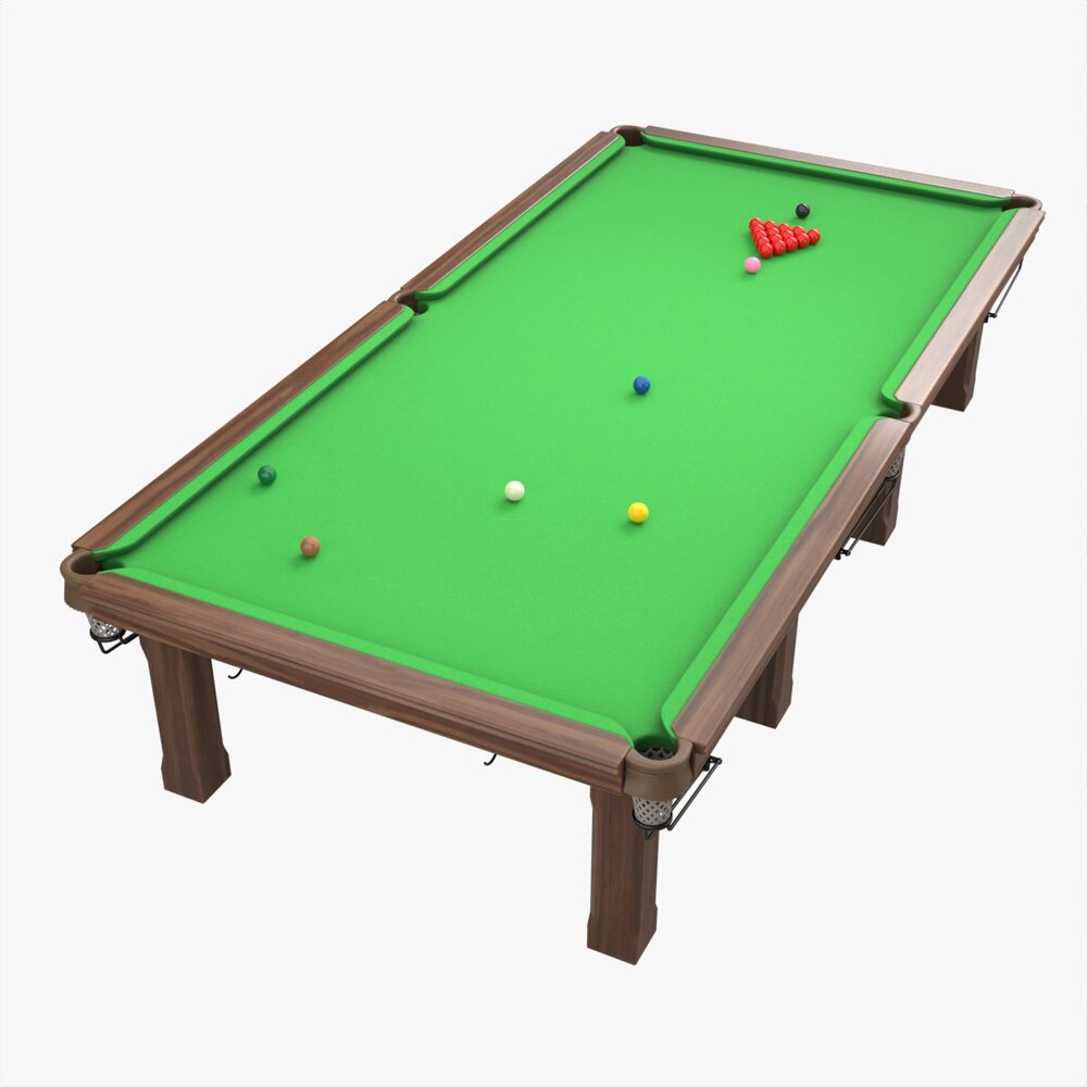 Billiard Snooker Table Full 02 3Dモデル