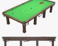 Billiard Snooker Table Full 02 3D 모델 
