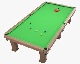 Billiard Snooker Table Full 03 Modello 3D