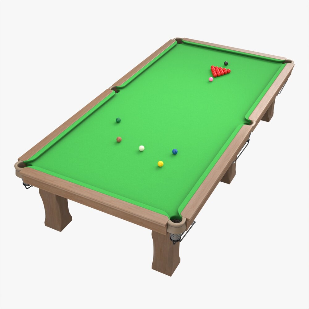 Billiard Snooker Table Full 03 3D 모델 
