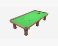 Billiard Snooker Table Full 03 3d model