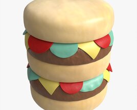 Cheeseburger Cake Tall 3D 모델 