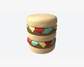 Cheeseburger Cake Tall 3D模型