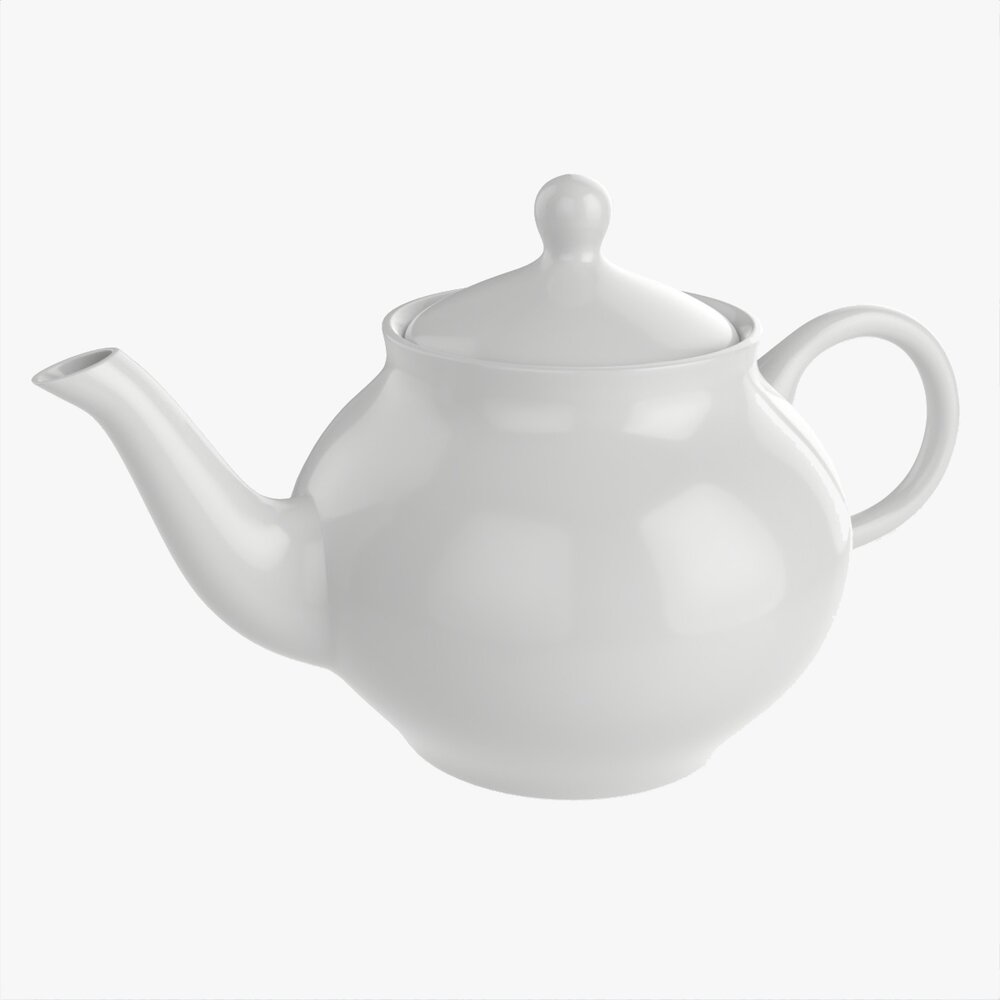 Classic Ceramic Teapot 01 3D модель