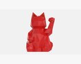 Decorative Stylized Lucky Cat Statuette 3D модель