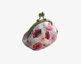 Female Coin Purse 02 With Flowers 3d model