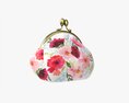 Female Coin Purse 02 With Flowers 3D模型