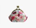 Female Coin Purse 02 With Flowers Modelo 3D