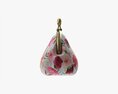 Female Coin Purse 02 With Flowers Modello 3D