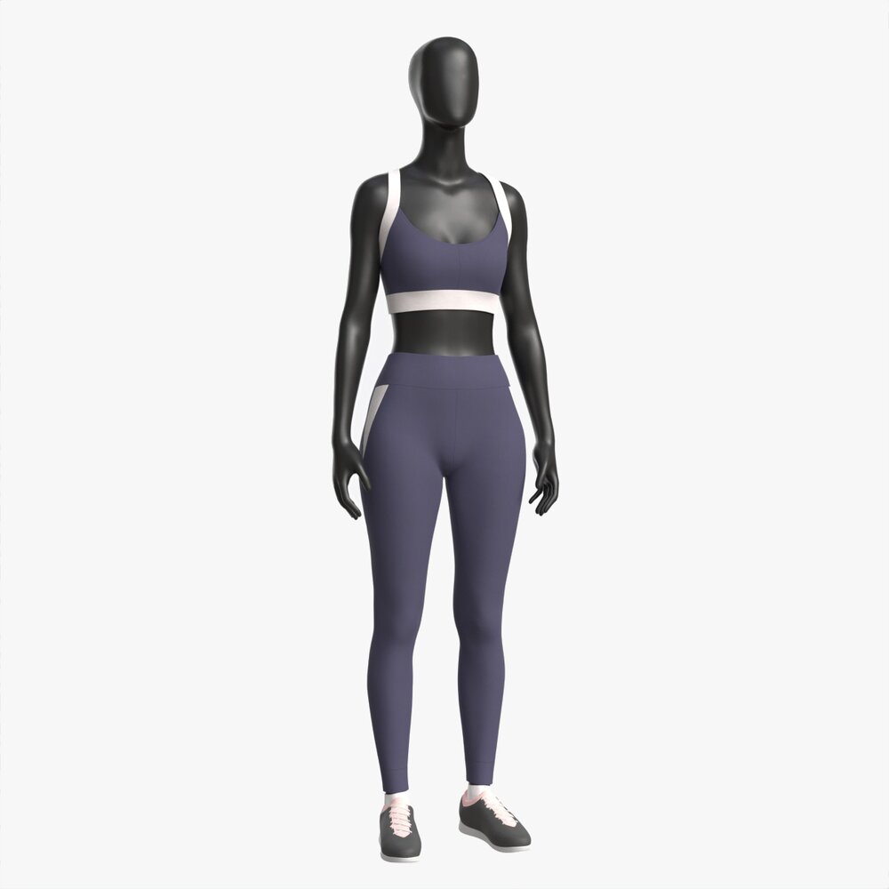 Female Mannequin In Sport Clothes 3D model