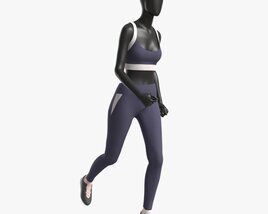 Female Mannequin In Sport Clothes In Action 3D model