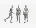 Female Mannequin In Sport Clothes In Action 3D模型