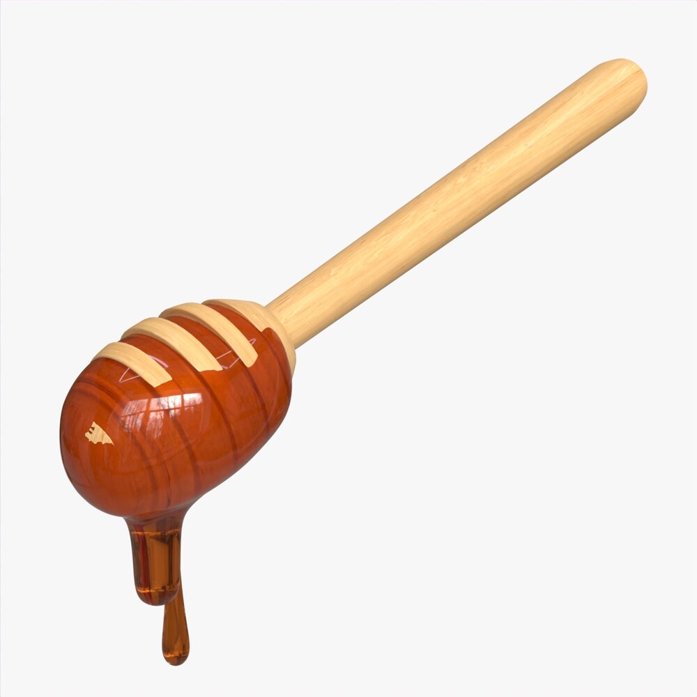Honey Spoon Dripper With Honey 3D model