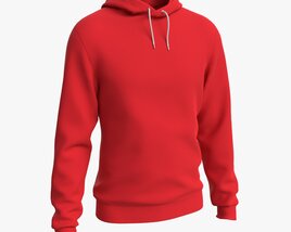 Hoodie For Men Mockup 01 Red 3Dモデル