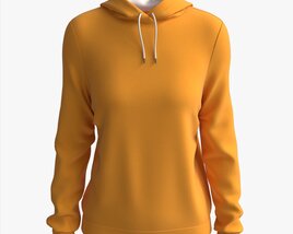 Hoodie For Women Mockup 01 Yellow 3D-Modell