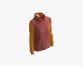 Hoodie For Women Mockup 02 Yelow Red 3D 모델 