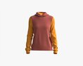 Hoodie For Women Mockup 02 Yelow Red Modèle 3d