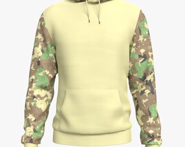 Hoodie With Pockets For Men Mockup 01 Modelo 3d