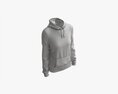 Hoodie With Pockets For Women Mockup 01 Black Modello 3D