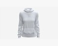 Hoodie With Pockets For Women Mockup 01 White 3Dモデル