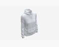 Hoodie With Pockets For Women Mockup 01 White Modello 3D