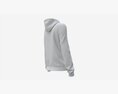 Hoodie With Pockets For Women Mockup 01 White 3d model