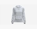 Hoodie With Pockets For Women Mockup 01 White 3D модель
