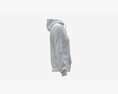 Hoodie With Pockets For Women Mockup 01 White Modelo 3d