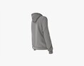 Hoodie With Pockets For Women Mockup 01 White 3D模型