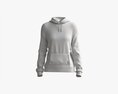 Hoodie With Pockets For Women Mockup 01 White 3D模型