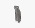 Hoodie With Pockets For Women Mockup 02 Black And White Modello 3D