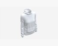 Hoodie With Pockets For Women Mockup 02 White 3D-Modell
