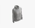 Hoodie With Pockets For Women Mockup 02 White Modèle 3d