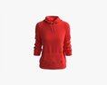 Hoodie With Pockets For Women Mockup 03 Red 3D-Modell