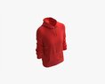 Hoodie With Pockets For Women Mockup 03 Red Modello 3D