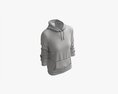 Hoodie With Pockets For Women Mockup 03 Red 3D-Modell