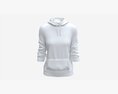 Hoodie With Pockets For Women Mockup 03 White 3D模型
