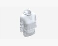 Hoodie With Pockets For Women Mockup 03 White 3D модель